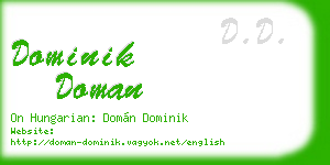 dominik doman business card