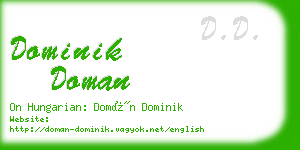 dominik doman business card